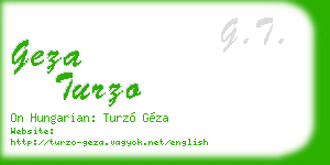 geza turzo business card